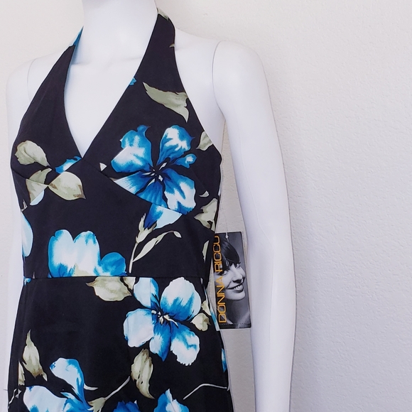 WOMEN'S FLORAL HALTER DRESS | 8P - Picture 4 of 8